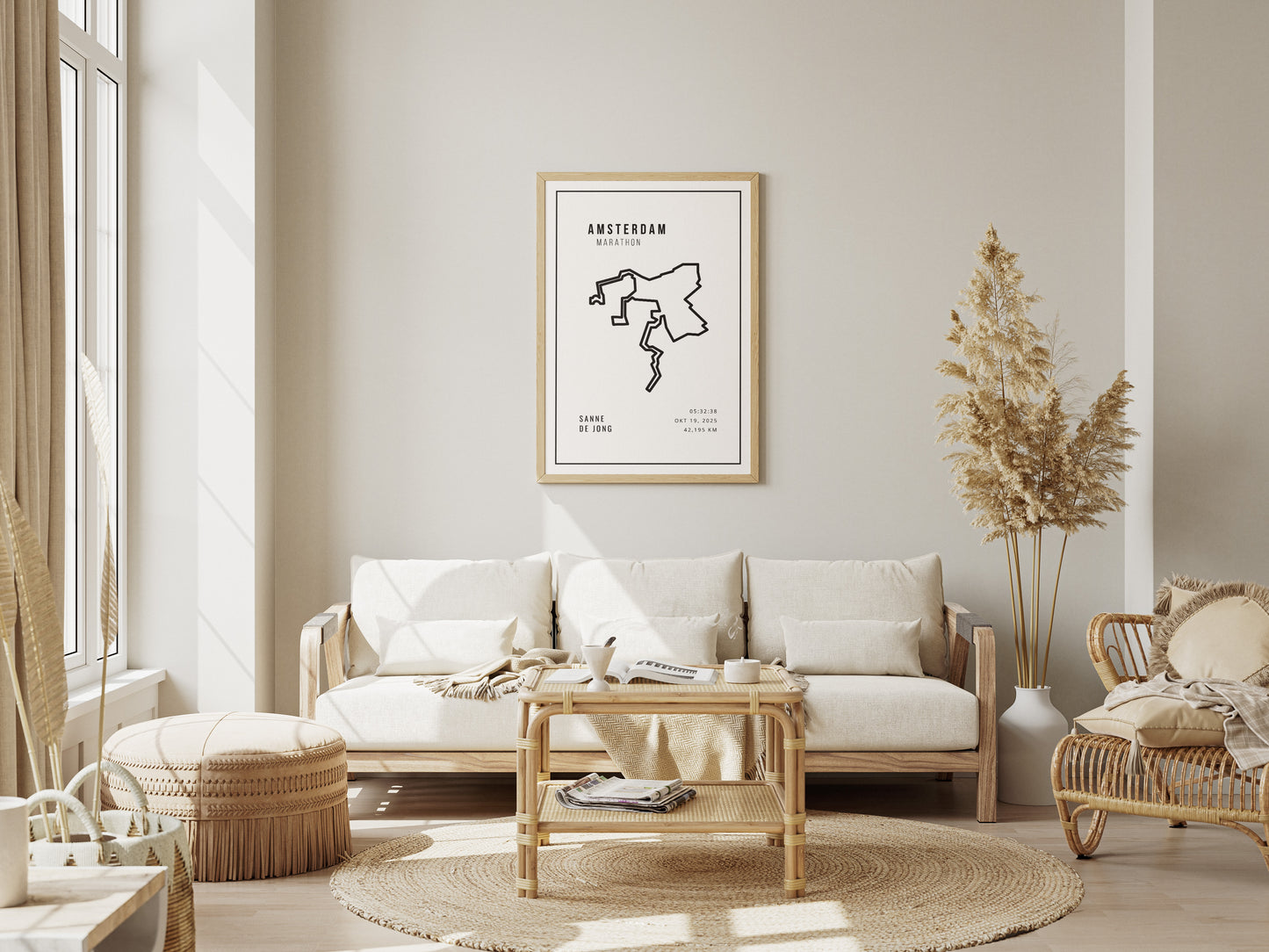 Amsterdam Marathon Minimalistic White