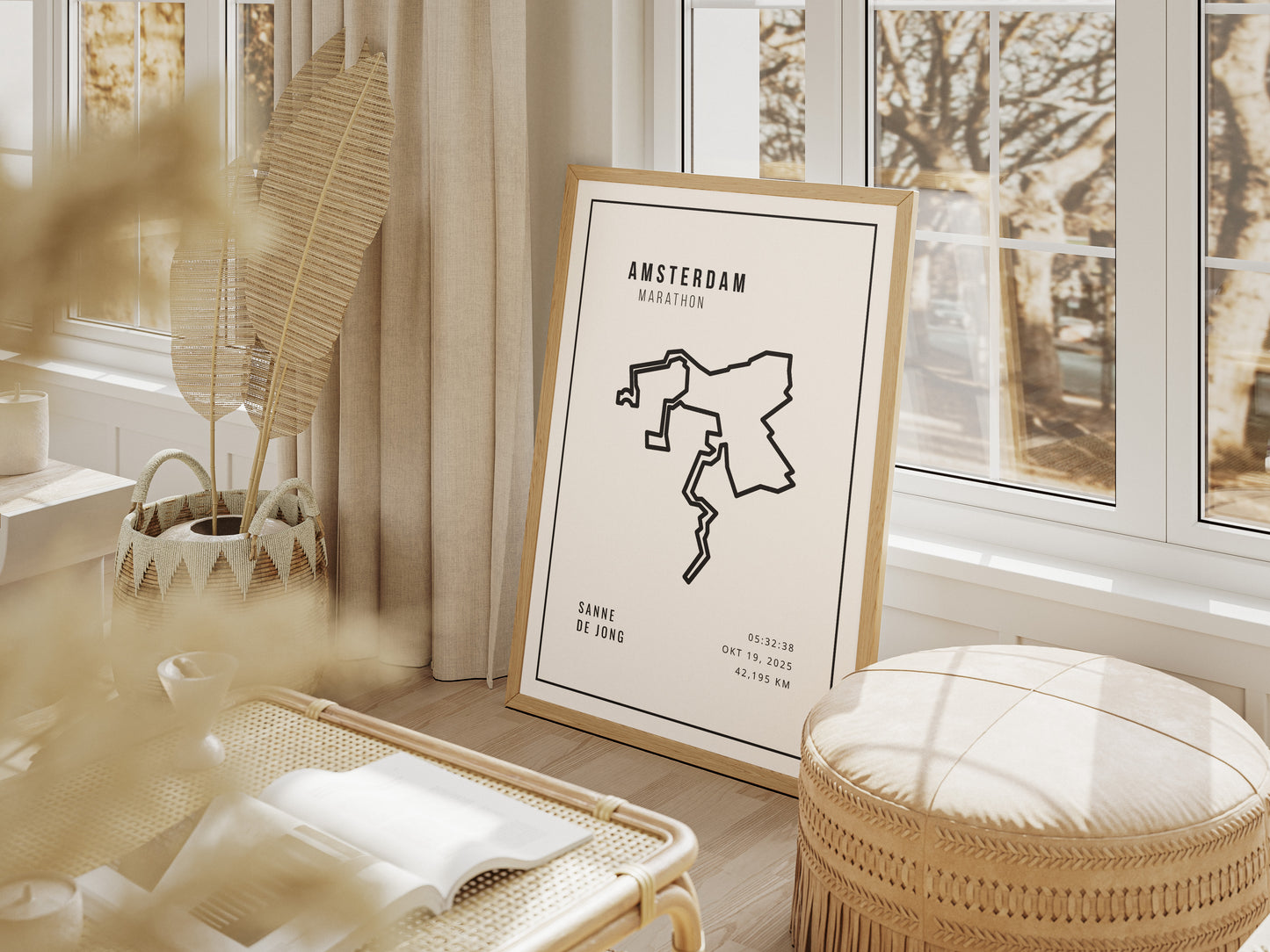 Amsterdam Marathon Minimalistic White