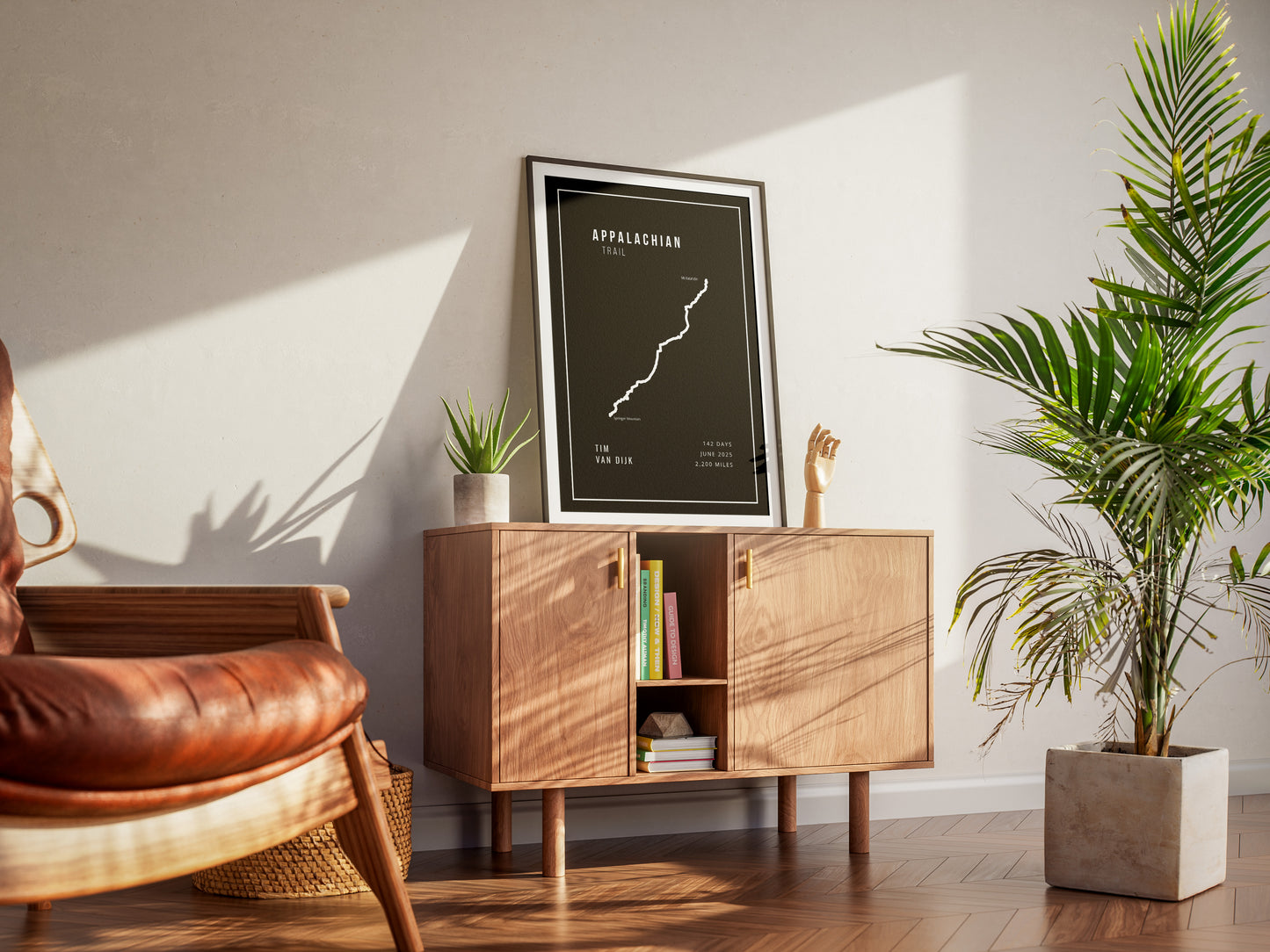 Appalachian Trail Minimalistic Black