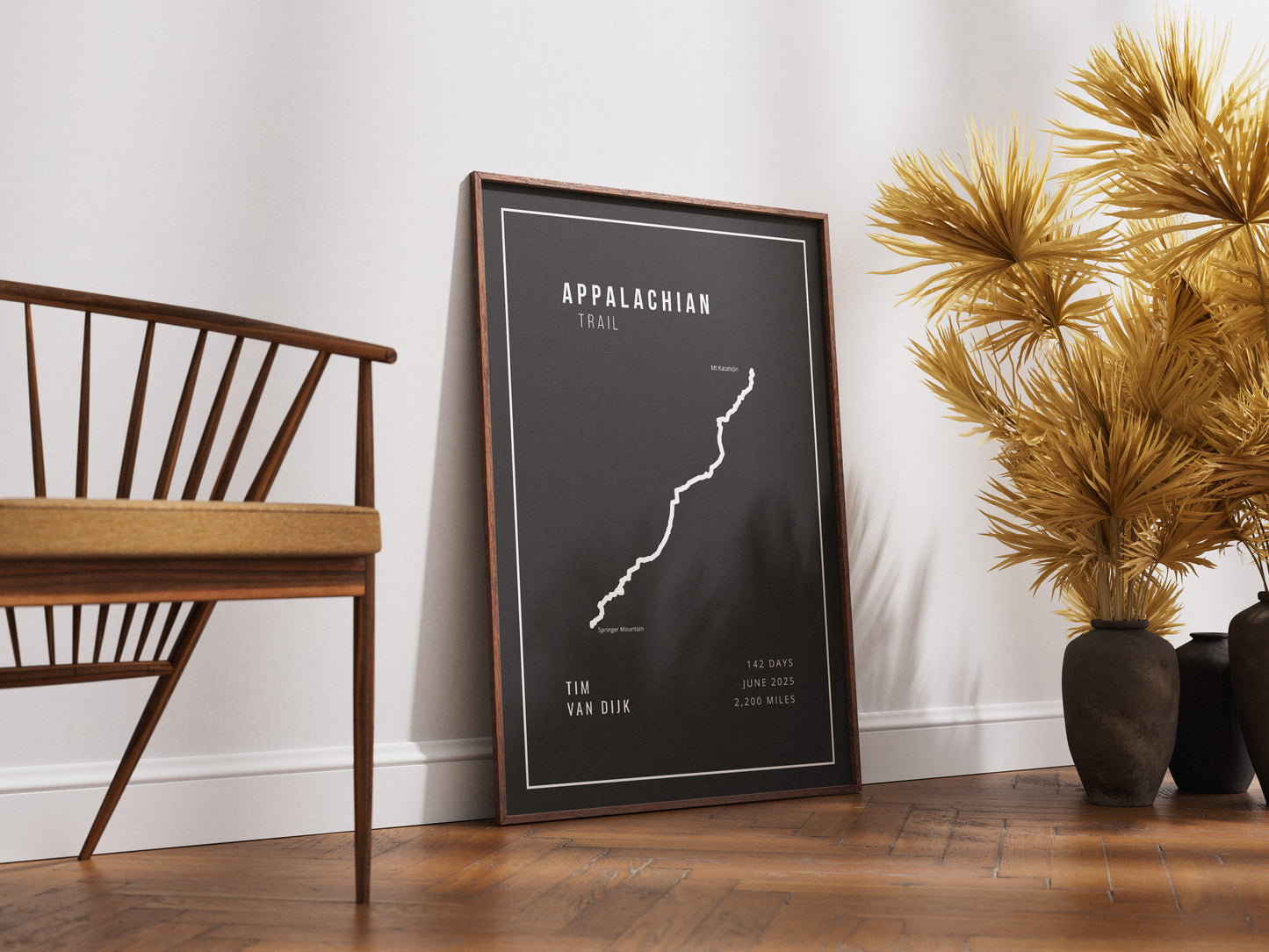 Appalachian Trail Minimalistic Black