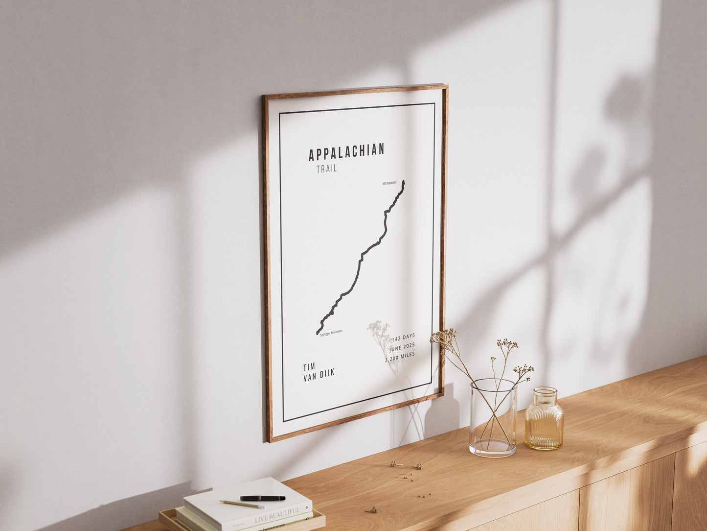 Appalachian Trail Minimalistic White