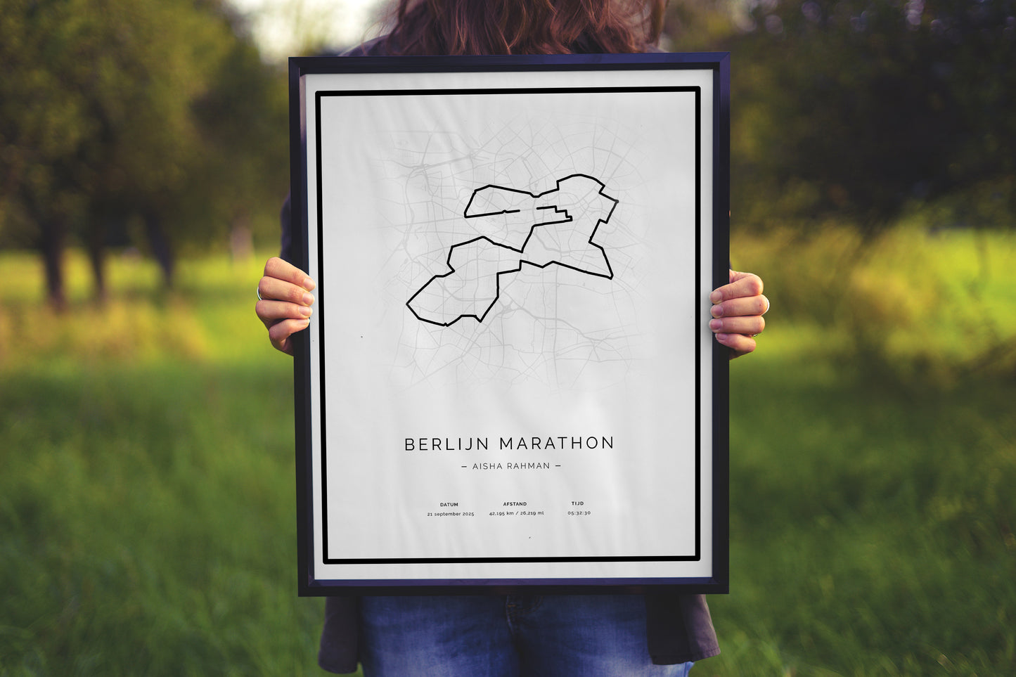 Berlijn Marathon Retro Map