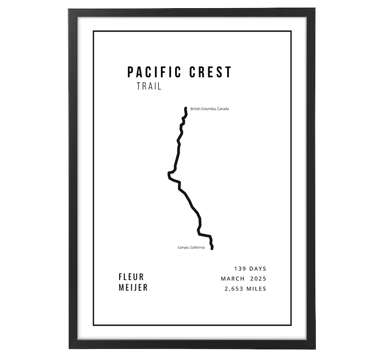 Pacific Crest Trail Minimalistic White