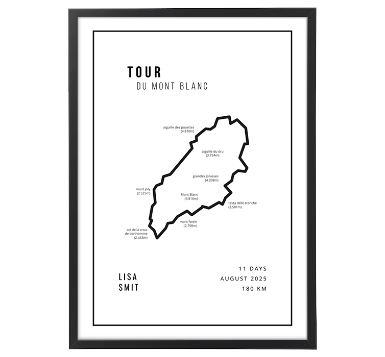Tour Du Mont Blanc Minimalistic White