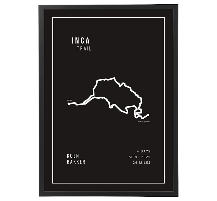 Inca Trail Minimalistic White Black