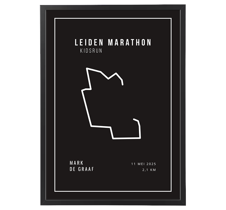 Leiden Marathon 2025 – Kidsrun | Minimalistic Black