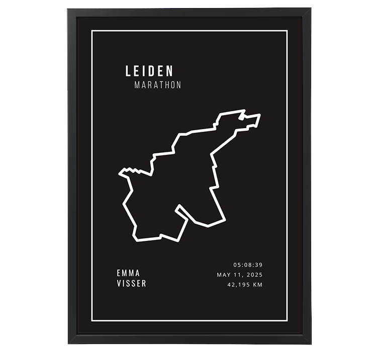 Leiden Marathon 2025 | Minimalistic Black