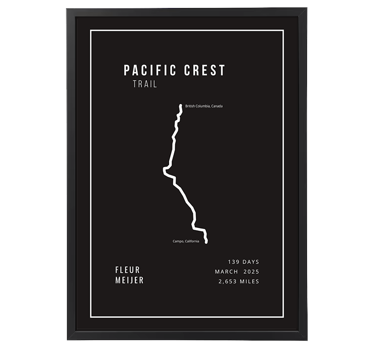Pacific Crest Trail Minimalistic Black