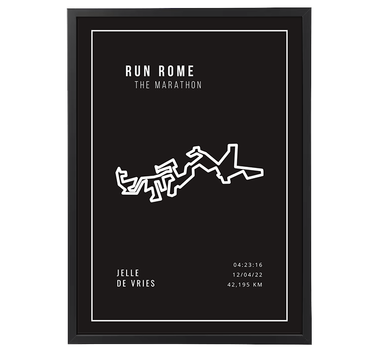 Rome Marathon Minimalistic Black