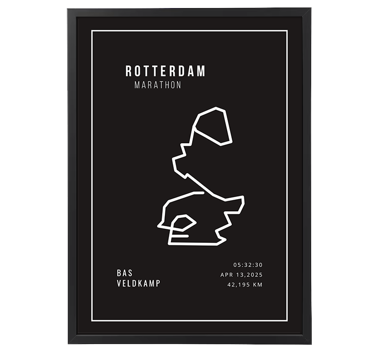 Rotterdam Marathon Minimalistic Black