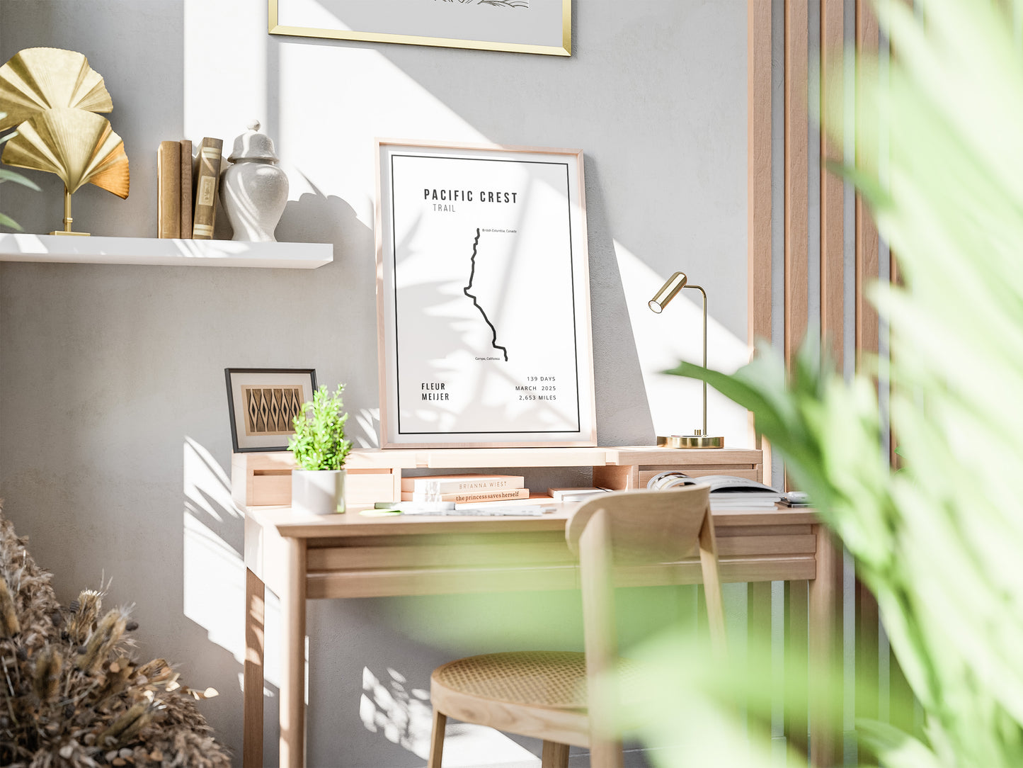 Pacific Crest Trail Minimalistic White