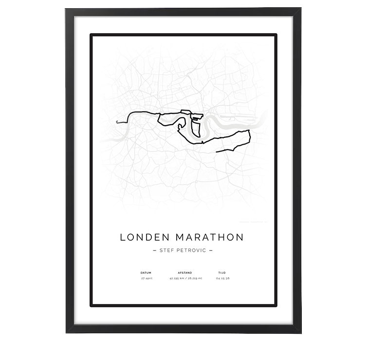 London Marathon Retro Map