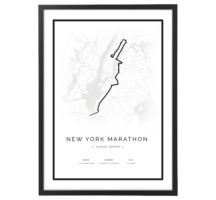 New York Marathon Retro Map