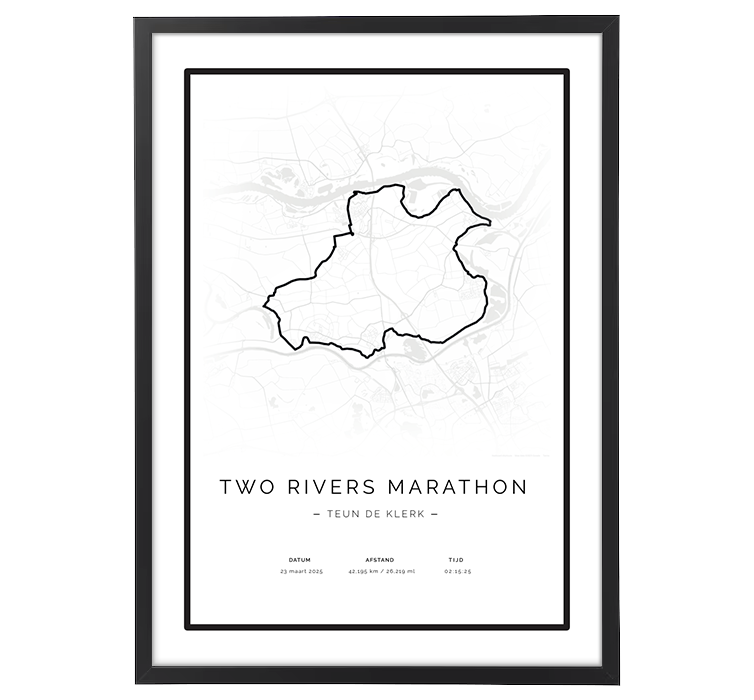 Two Rivers Marathon Retro Map