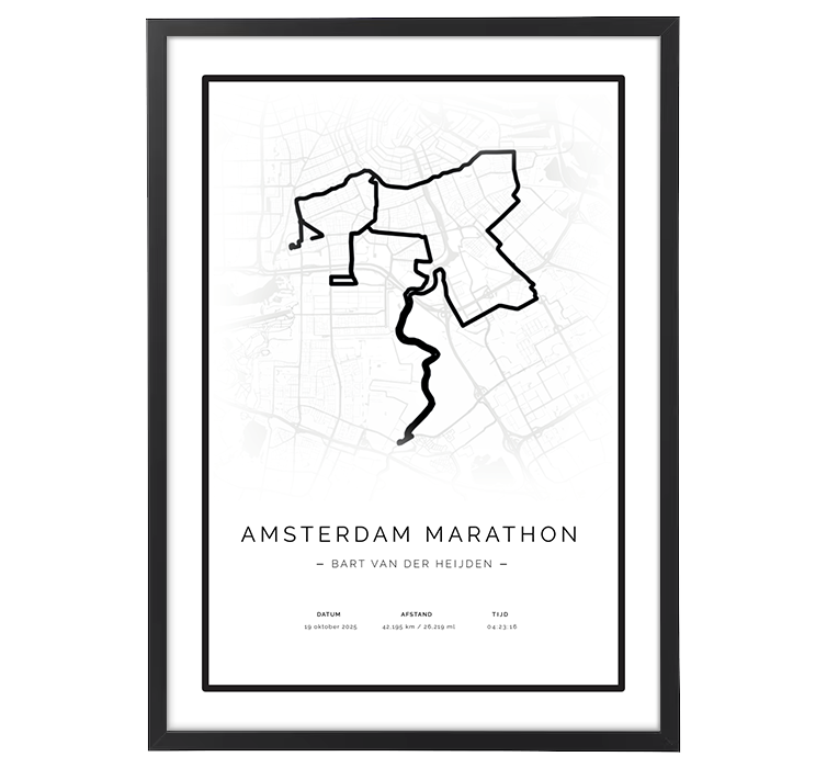 Amsterdam Marathon Retro Map
