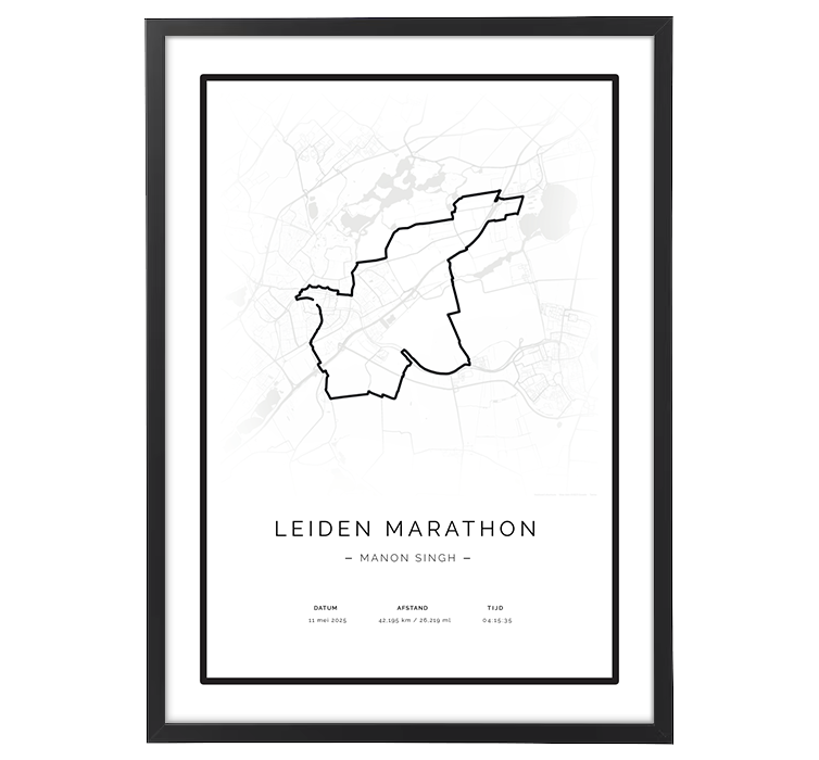 Leiden Marathon 2025 | Retro Map
