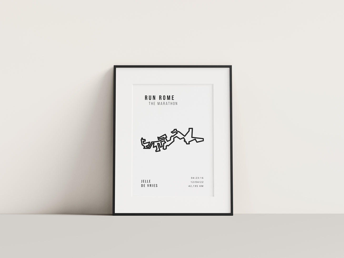 Rome Marathon Minimalistic White