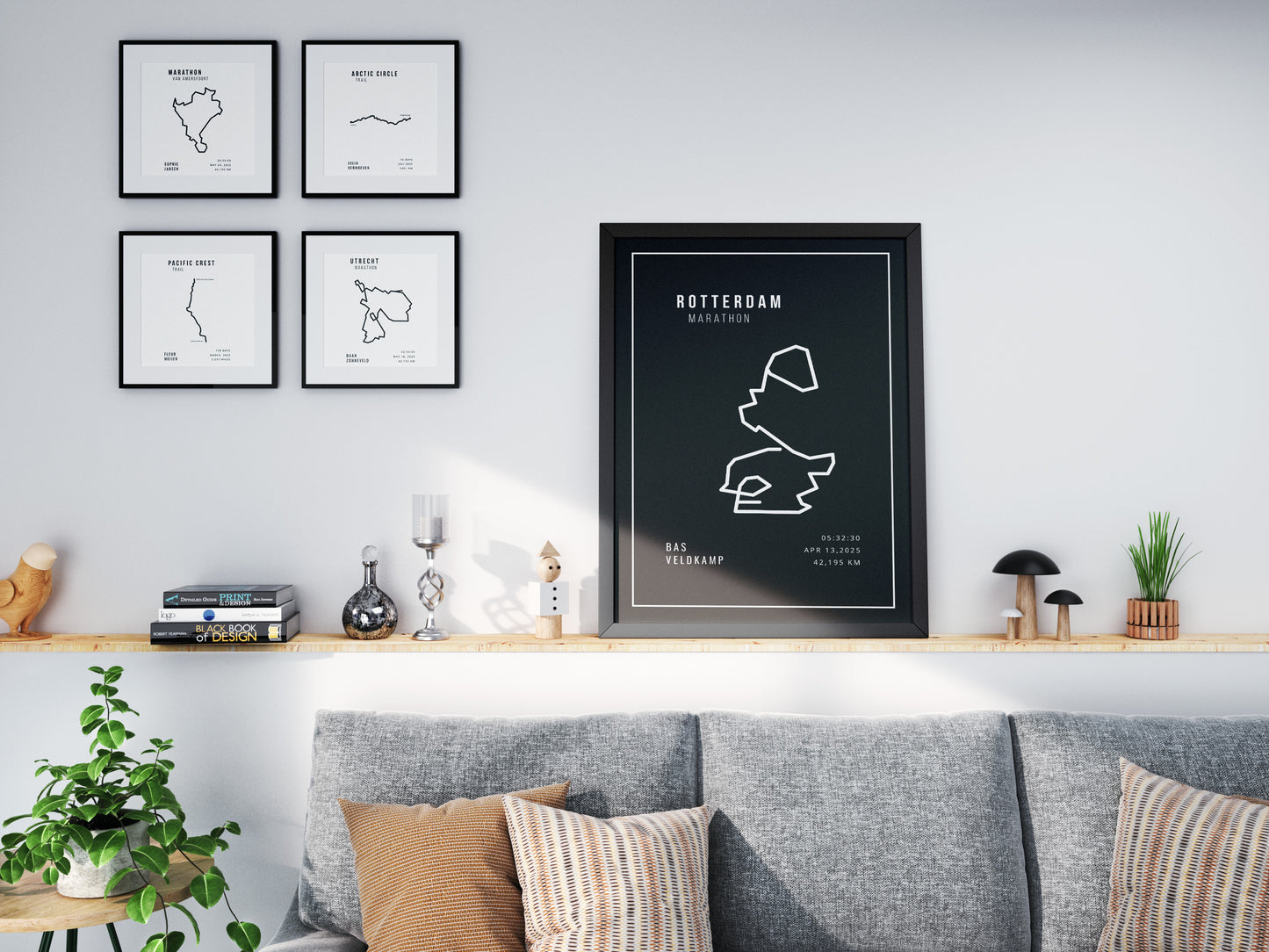 Rotterdam Marathon Minimalistic Black
