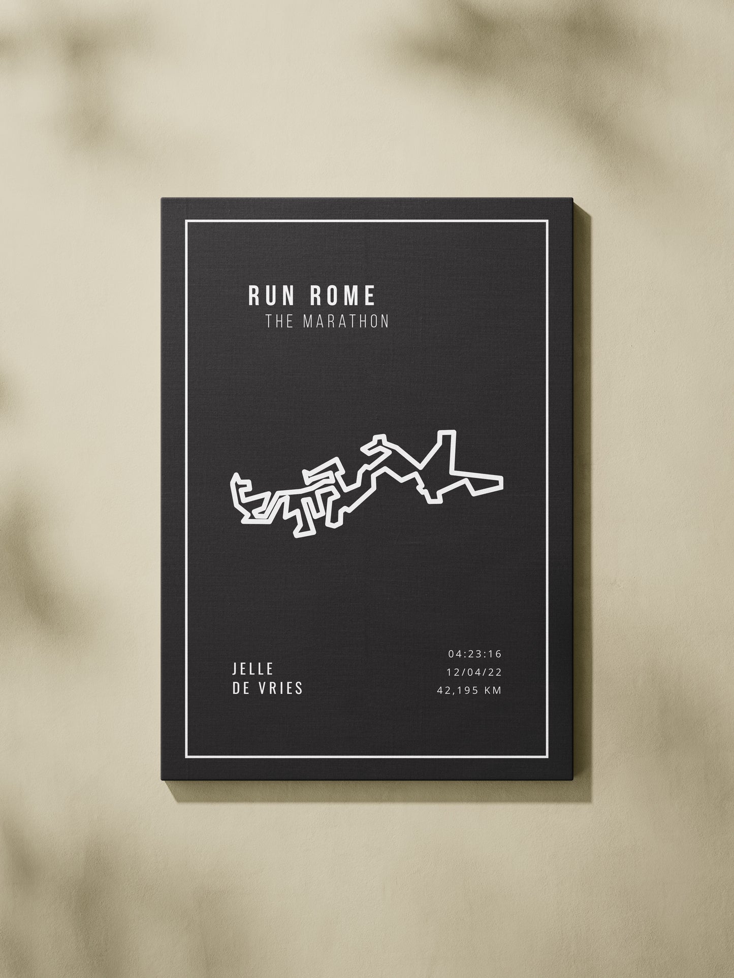 Rome Marathon Minimalistic Black