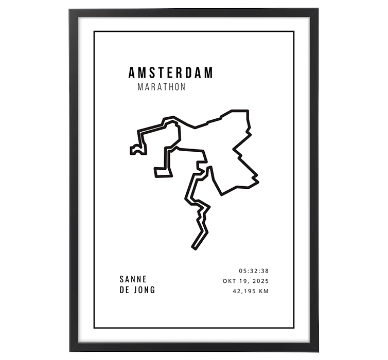 Amsterdam Marathon Minimalistic White