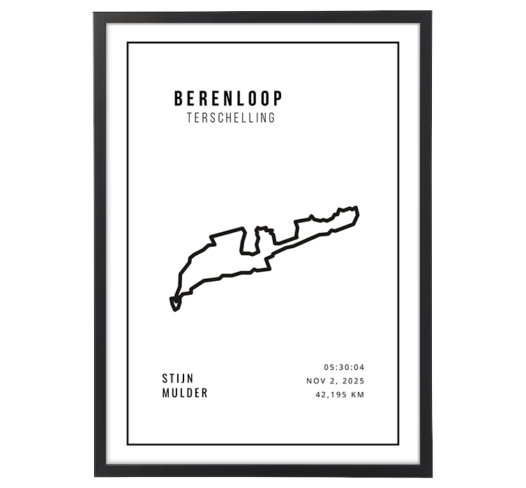 Berenloop Terschelling Minimalistic White