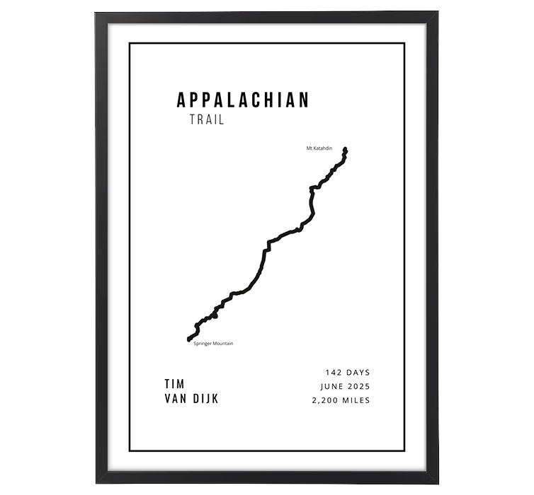 Appalachian Trail Minimalistic White