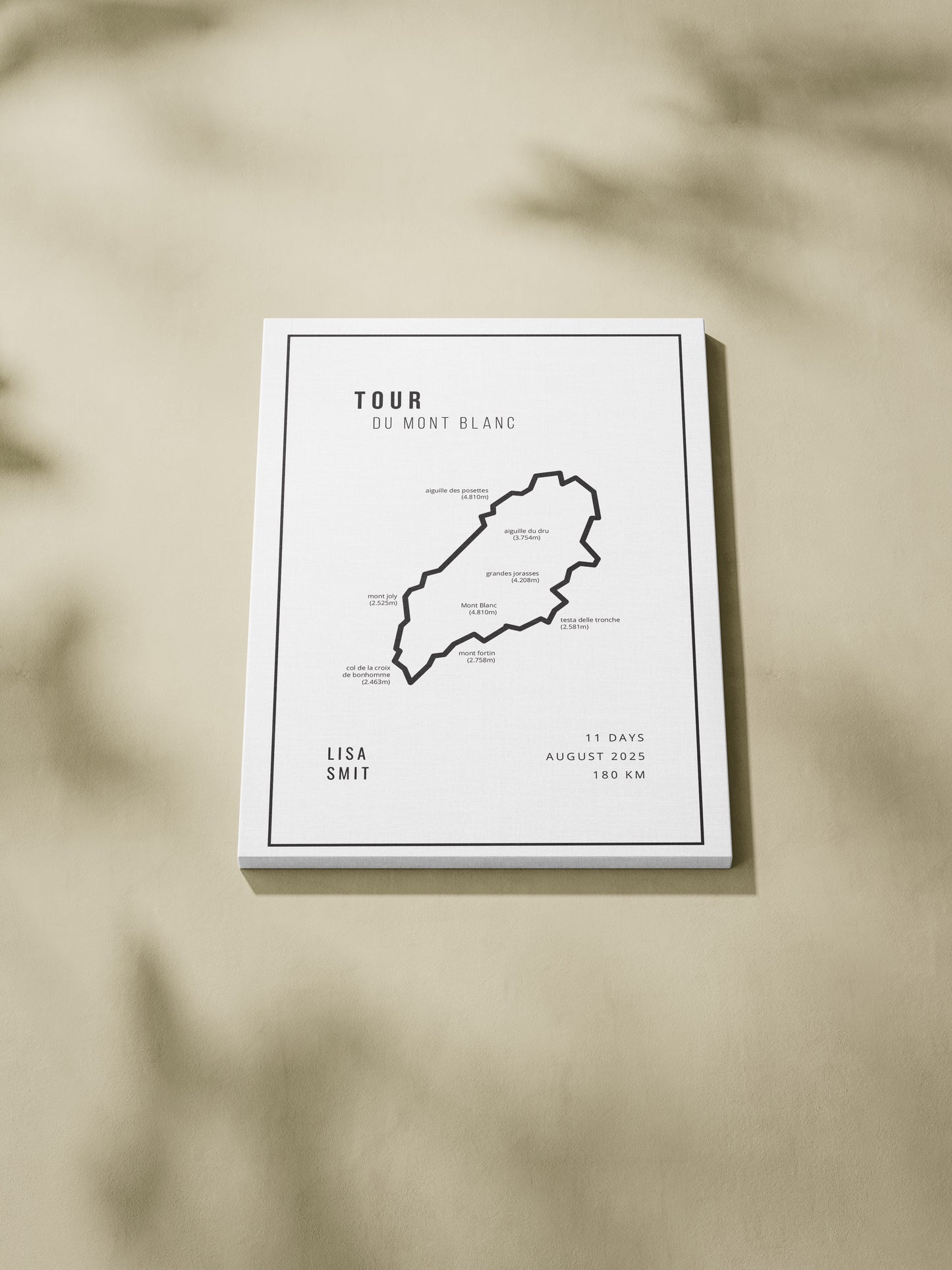 Tour Du Mont Blanc Minimalistic White