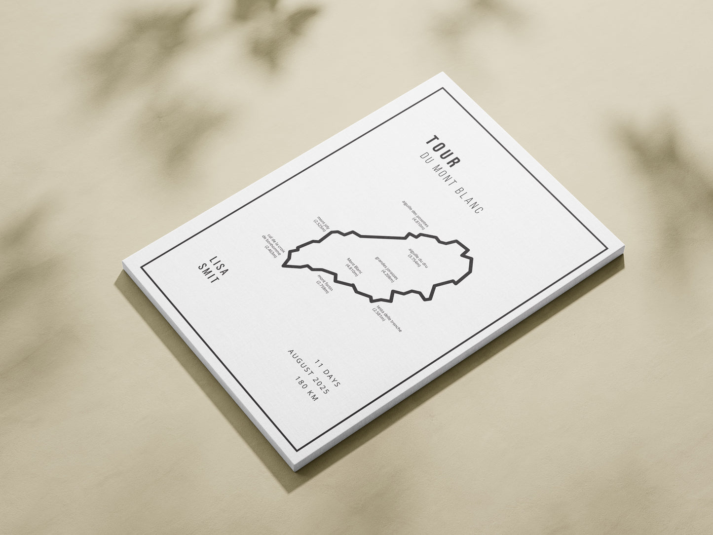 Tour Du Mont Blanc Minimalistic White