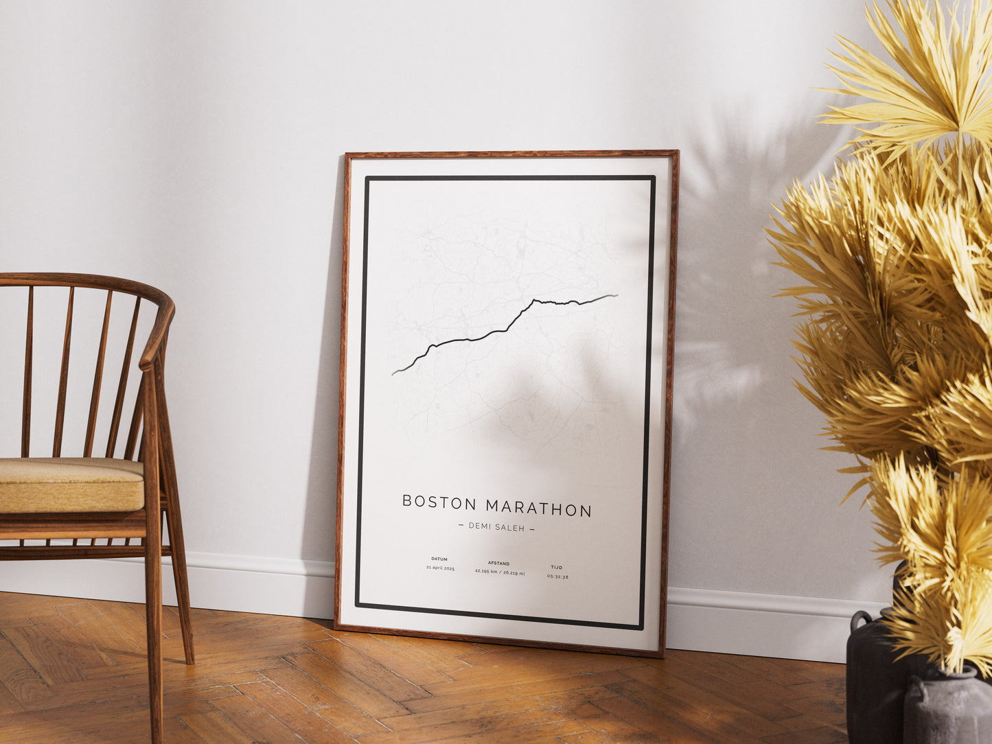 Boston Marathon Retro Map