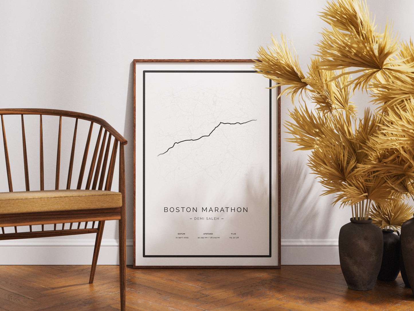 Boston Marathon Retro Map