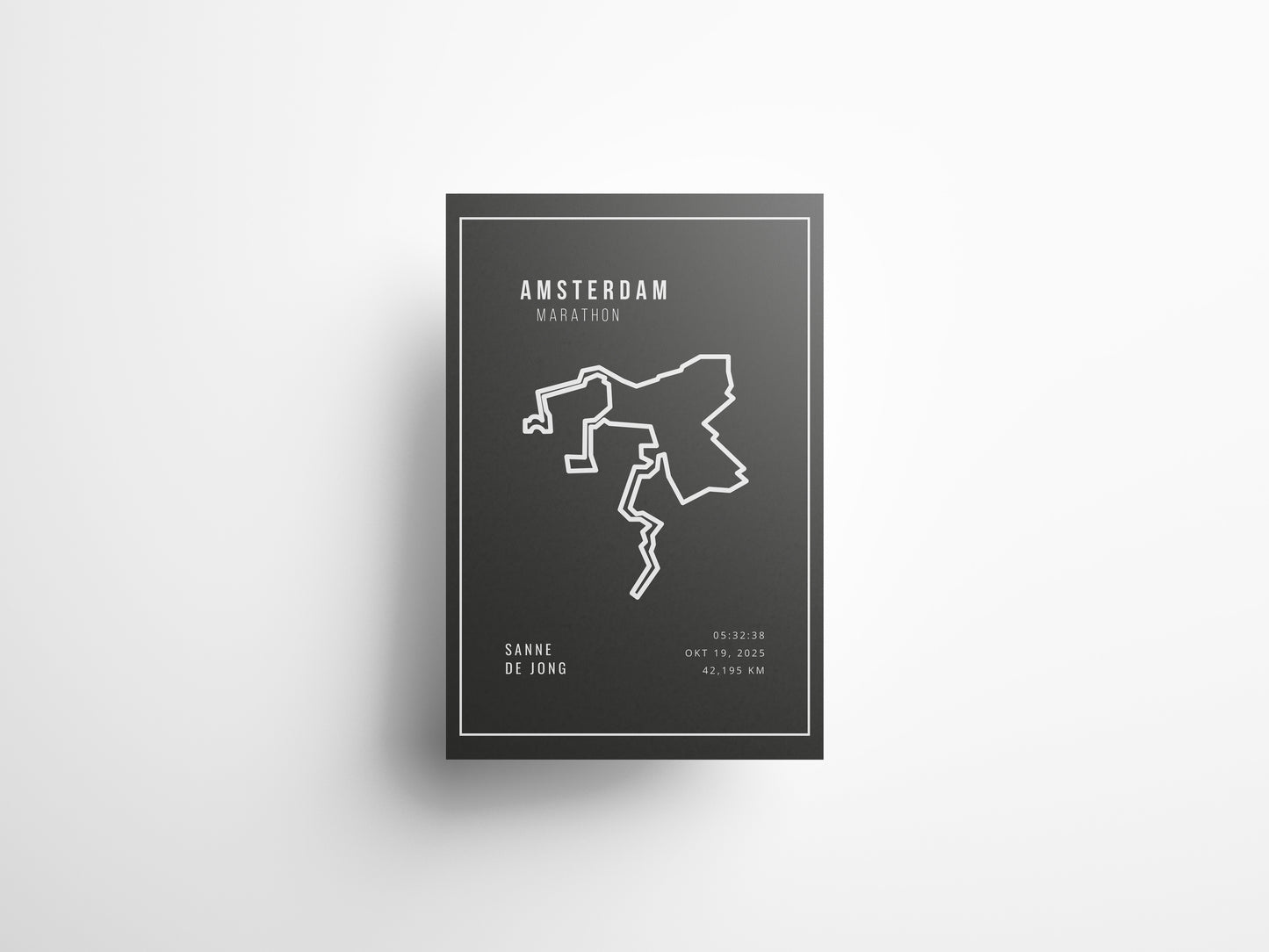 Amsterdam Marathon Minimalistic Black