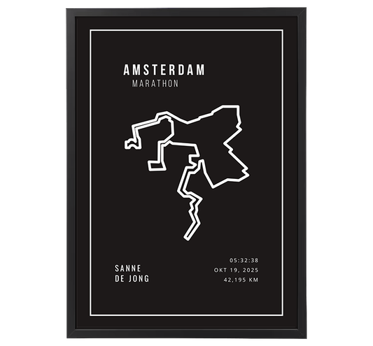 Amsterdam Marathon Minimalistic Black