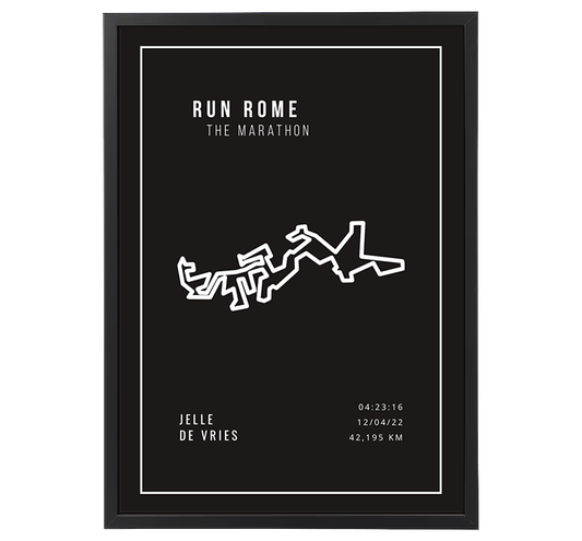 Rome Marathon Minimalistic Black