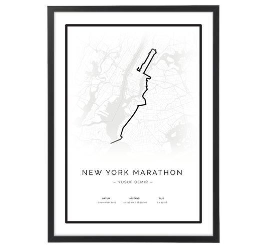 New York Marathon Retro Map