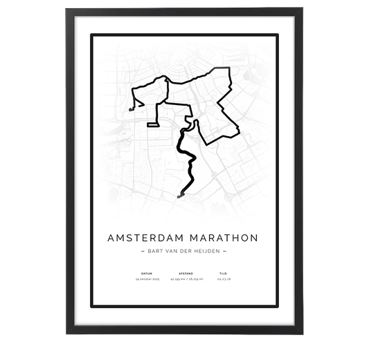Amsterdam Marathon Retro Map