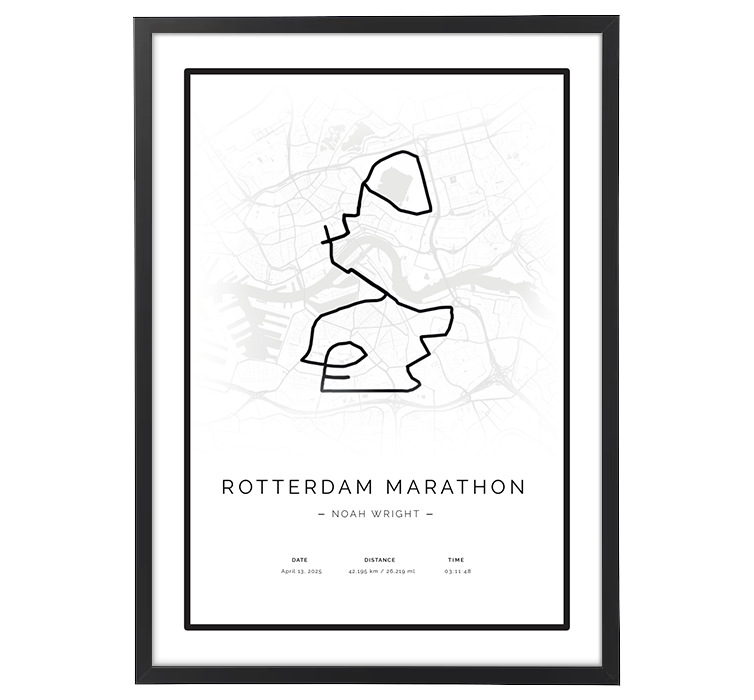Rotterdam Marathon Retro Map